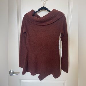 Urban Outfitters brown off the shoulder sweater romper. Size Large. NWT.